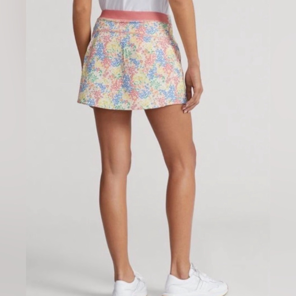Ralph Lauren RLX Floral Skort Women Medium Multicolor Pockets Golf Tennis Preppy - Picture 5 of 12